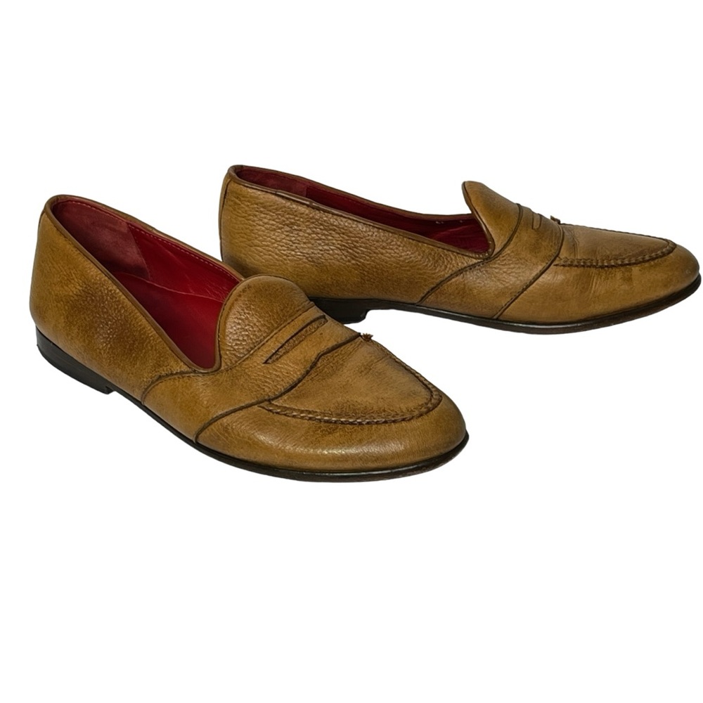 Maus & Hoffman Tan Leather Slip On Loafers Shoes‎ Mens 11